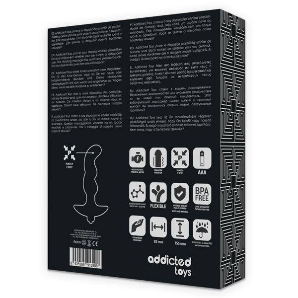 ADDICTED TOYS - MASSEUR ANAL AVEC VIBRATION NOIRE MODÈLE 2 - – Image 6