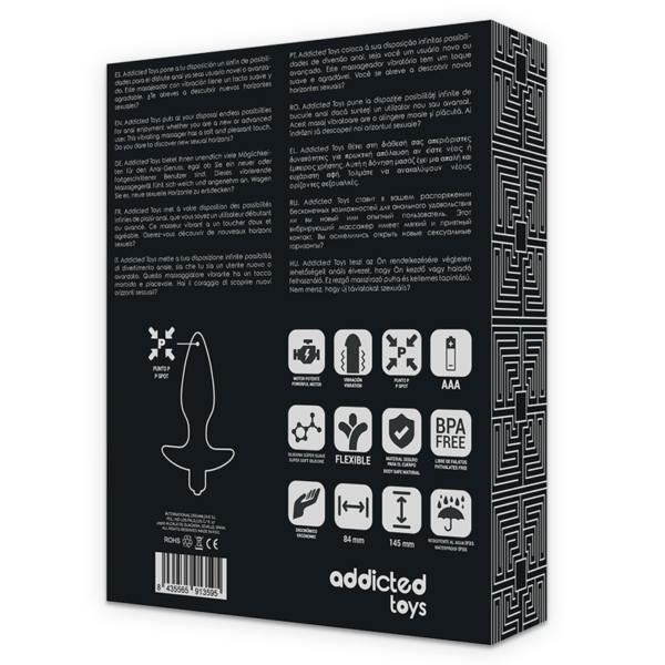 ADDICTED TOYS - MASSAGER PLUG ANAL AVEC VIBRATION NOIR - – Image 7