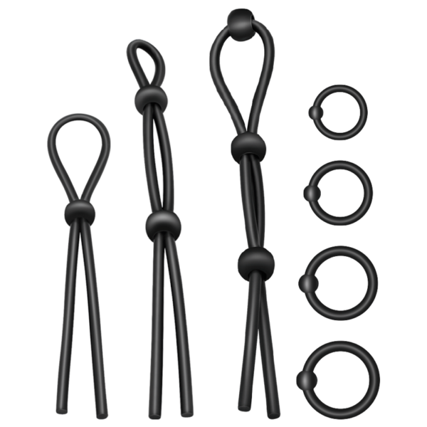 ADDICTED TOYS - ENSEMBLE DANNEAU PÉNIAL FLEXIBLE EN SILICONE 7 PIÈCES - – Image 2