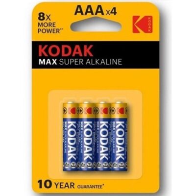 KODAK - PILES KODAK MAX SUPER ALCALINE AAA LR03 * 4 -