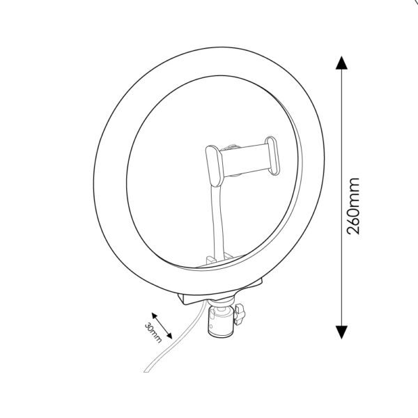 Kit d'éclairage annulaire LED pour selfie 10 pouces CCT - Ledme - LM9061 – Image 2