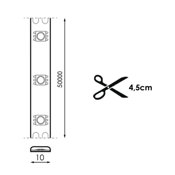 Bande Led 220Vac Cobpoint 15W/m IP65 - 50 Mètres 4000K - Ledme - LM2022 – Image 2