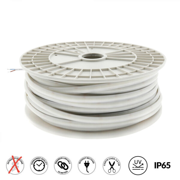 Bande Led 220Vac Cobpoint 15W/m IP65 - 50 Mètres 4000K - Ledme - LM2022
