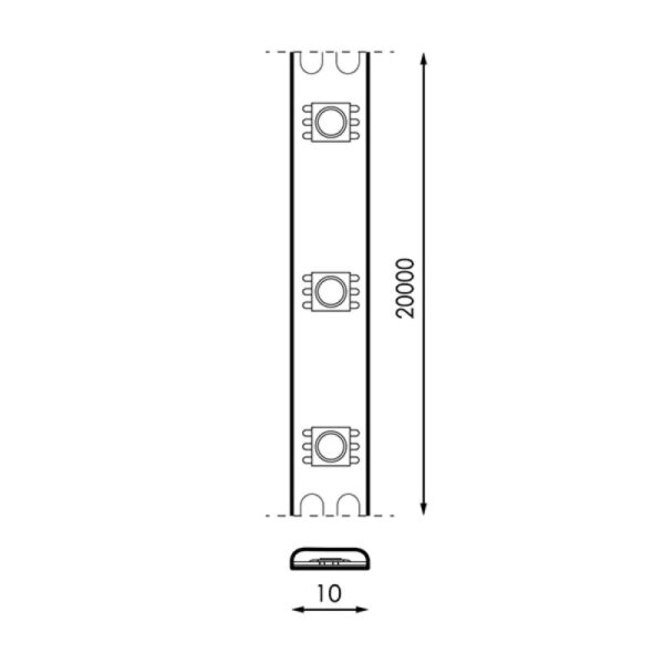 Bande LED 24V DC SMD2835 Ziadna IP20 120 Led/m - 20 Mètres 2700K - Ledme - LM2423 – Image 2