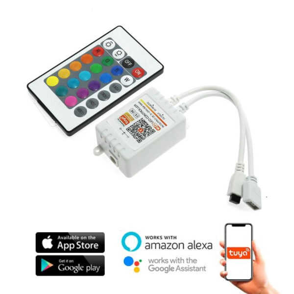 Mini contrôleur SmartHome pour bandes LED RGB avec télécommande IR/APP - Ledme - LM2187