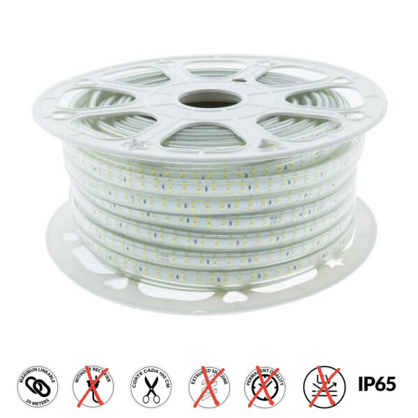 Tiroir Led 220Vac Smd2835 Arast 14,4W/m- 50 Métros 4500K - Ledme - LM2315