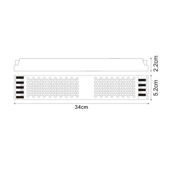 Alimentations slim pour bandes LED 400W 12VDC - Ledme - LM2248 – Image 2
