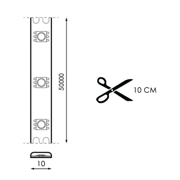 Bande LED 220VAC SMD2835 Bergame 17W/m IP65 - 50 mètres 4000K - Ledme - LM2332 – Image 2