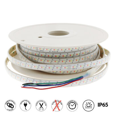 Tiroir LED 220VAC SMD2835 Bergame 13W/m IP65 RGB - 25 mètres RGB - Ledme - LM2334