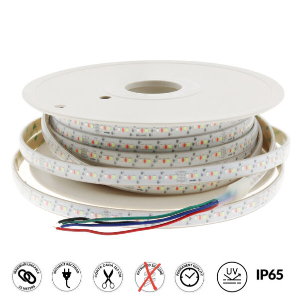 Tiroir LED 220VAC SMD2835 Bergame 13W/m IP65 RGB - 25 mètres RGB - Ledme - LM2334