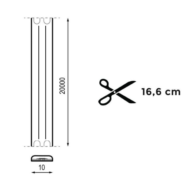 Tira de Led 220Vac Cobpro 20W/m IP65 - 20 Métros - DSC 2300K - Ledme - LM2339 – Image 2