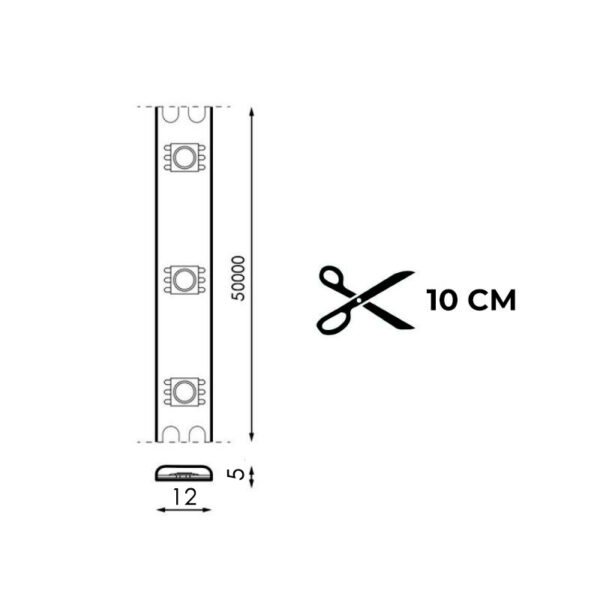 Tiroir de Led 220Vac Smd2835 Brescia 12W/m IP67 - 20 Métros 6000K - Ledme - LM2341 – Image 2