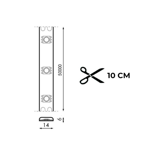 Tiroir Led 220Vac Smd2835 Como 12W/m - 50 Métros 4000K - Ledme - LM2352 – Image 2