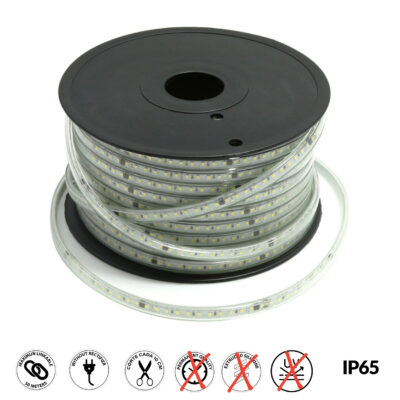 Tiroir Led 220Vac Smd2835 Como 12W/m - 50 Métros 2300K - Ledme - LM2354