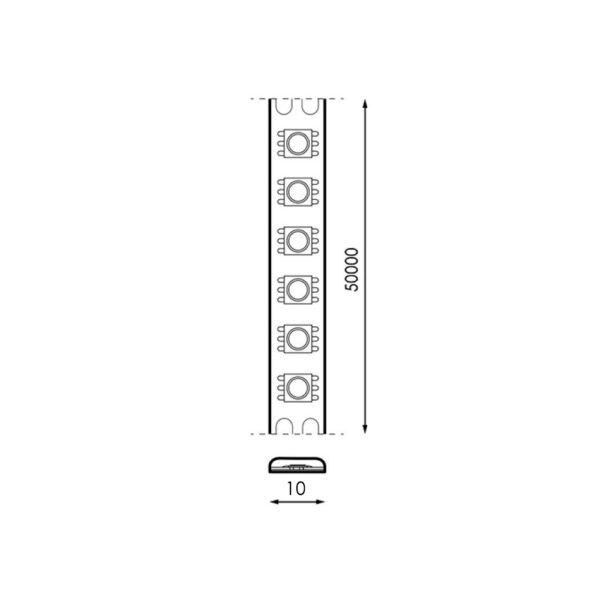 Tira de Led 24V Dc Cobled Nake Ip20 RGB 576 Led/m - 5 Métros RGB - Ledme - LM2471 – Image 2