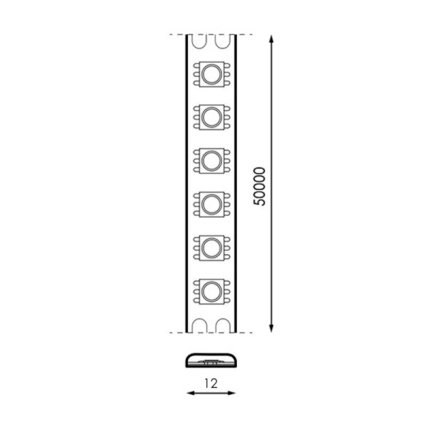 Tira Led 24V Dc Smd2835+3535 Classique Ip20 Rgb+Cct 168 Led/m - 5 Métros - Ledme - LM2473 – Image 2