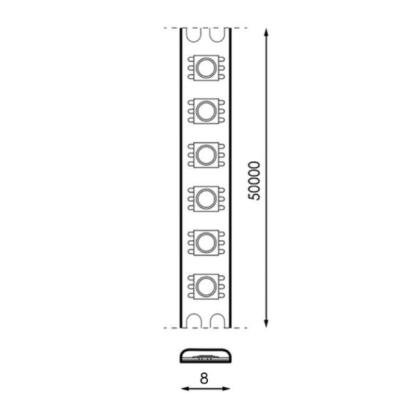 Tiroir LED 24V DC SMD2835 Osram IP20 120 Led/m - 5 Métros 3500K - Ledme - LM2713 – Image 2