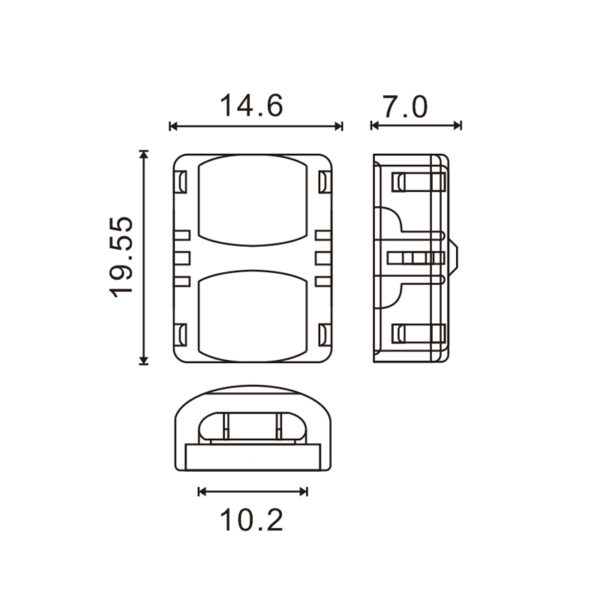 Connecteur Hippo pour Bande LED IP65 10MM 3PIN - Ledme - LM2910 – Image 2
