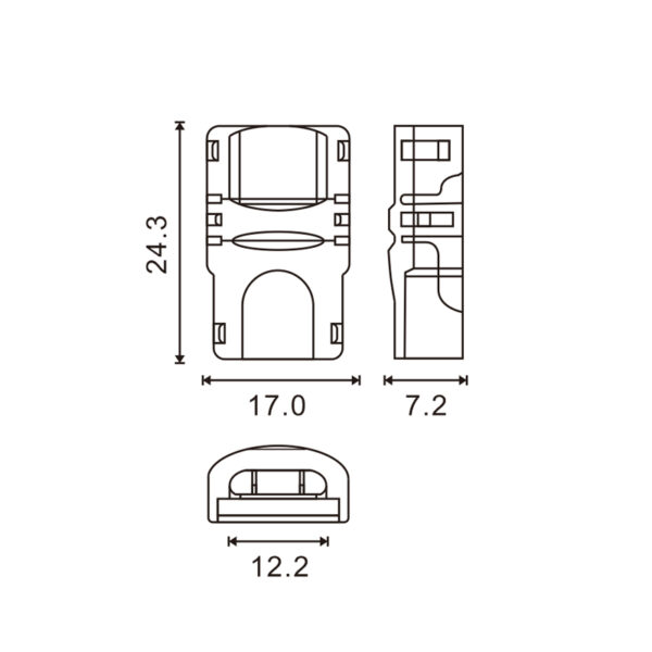 Connecteur Hippo pour Bande LED et câble IP65 12MM 5PIN - Ledme - LM2913 – Image 2
