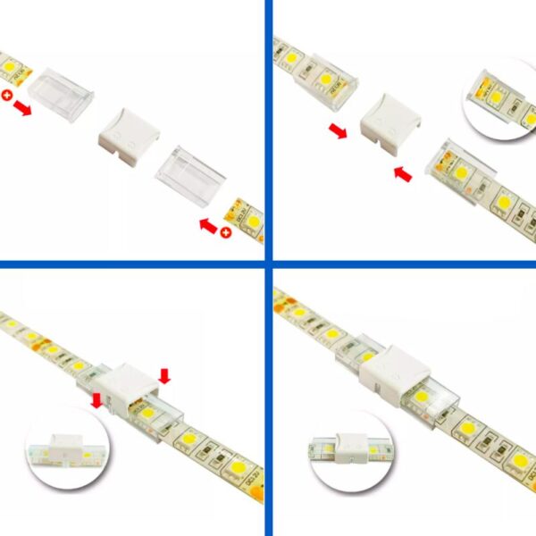 Connecteur L pour Tira LED IP68 10MM sortie 8MM entrée 2PIN - Ledme - LM2616 – Image 3