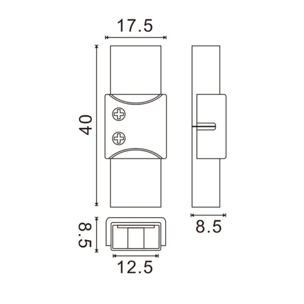 Connecteur intermédiaire pour Bande LED IP68 12MM sortie 10MM entrée 2PIN - Ledme - LM2925 – Image 2