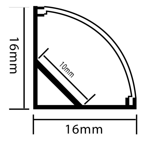 Profilé d'angle aluminium L Laqué Blanc - 2 mètres Blanc - Ledme - LM3742 – Image 2
