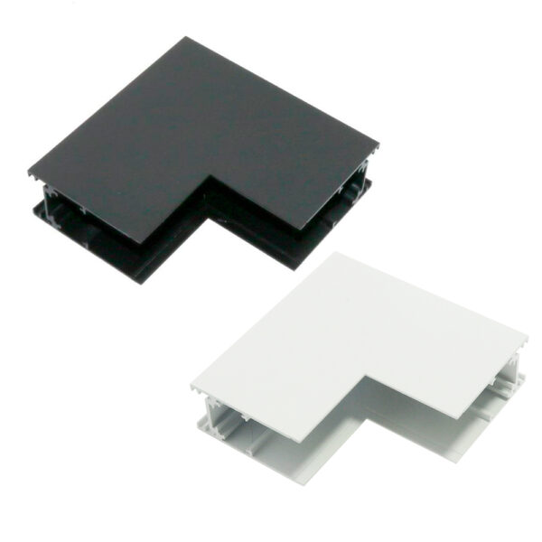 Union verticale en L pour rail magnétique série 20 mm - DSC Blanc - Ledme - LM3246