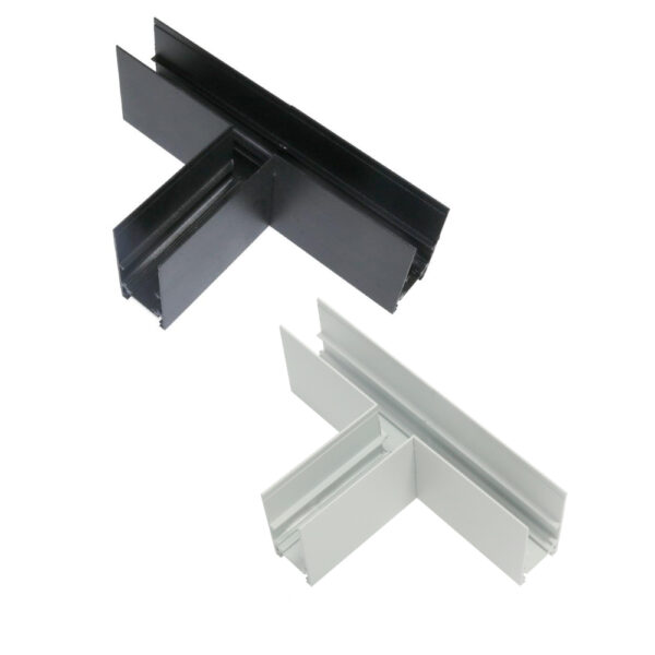 Union horizontale en T pour rail magnétique série 20 mm - DSC Noir - Ledme - LM3242