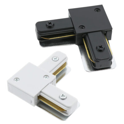 Connecteur en L pour Rail Monophasé Blanc - Ledme - LM3252