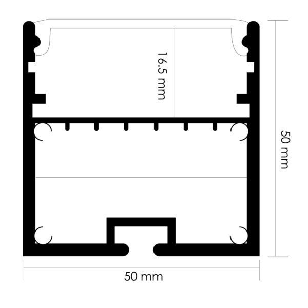 Profilé aluminium VictSing 2 mètres 12V/24V/220V - DSC - Ledme - LM3360 – Image 2
