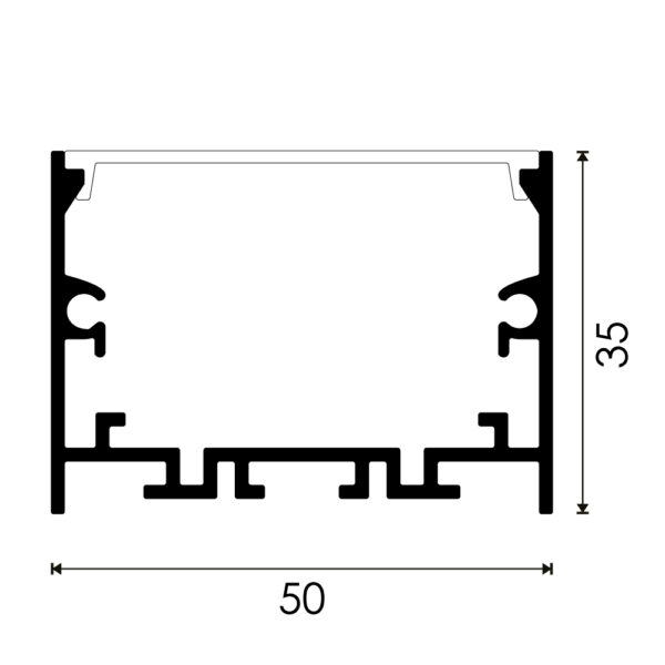 Profilé Aluminium Ning 2 Mètres 12V/24V - DSC - Ledme - LM3365 – Image 2