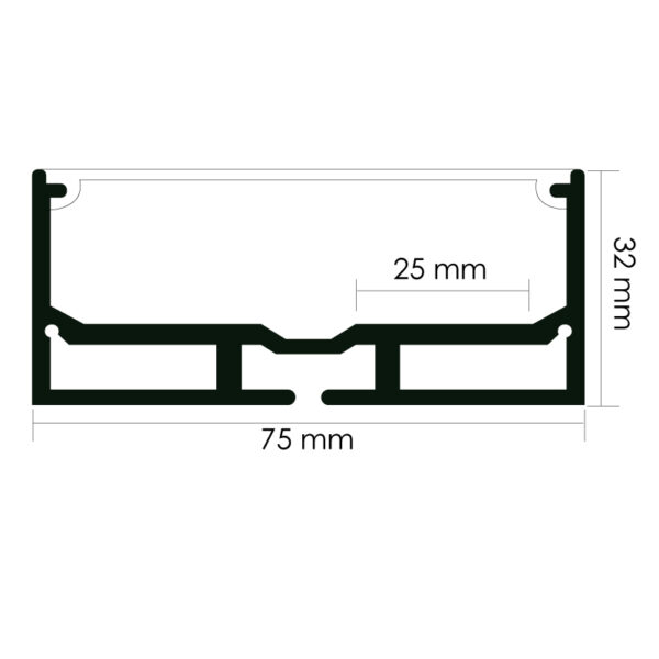 Profilé aluminium SantMig 2 mètres - DSC - Ledme - LM3369 – Image 2
