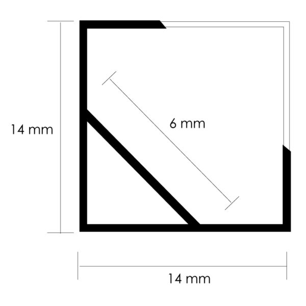 Profilé d'angle en aluminium 2 mètres 12V/24V - DSC - Ledme - LM3372 – Image 2