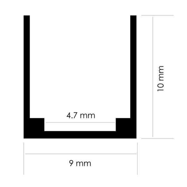 Profilé Aluminium U 2 Mètres Pour Néon Led 24V/220V - Ledme - LM3376 – Image 2