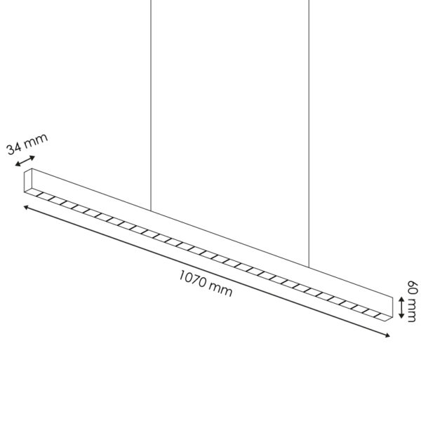 Lampe linéaire LED Vienna 40W (UGR 17) 4500K - Ledme - LM3409 – Image 2