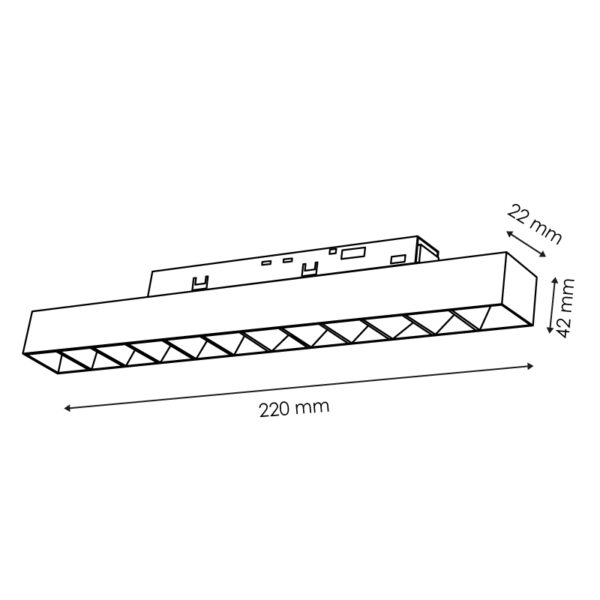 Spot LED Lumiere 12W pour rail magnétique Blanc 48V Série 20mm - DSC 4500K - Ledme - LM3505 – Image 2
