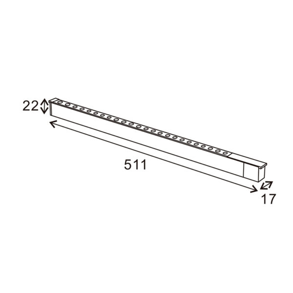Spot LED Série Couloir 16mm 24W pour rail magnétique Blanco 48V 4000K - Ledme - LM3560 – Image 2