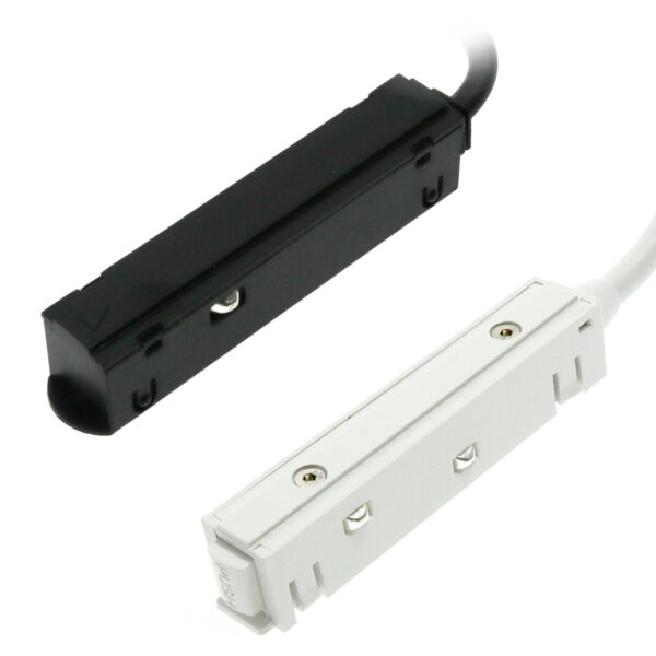 Connecteur avec câble pour Alimentation Externe Série Rail Magnétique 16mm Blanc - Ledme - LM3580