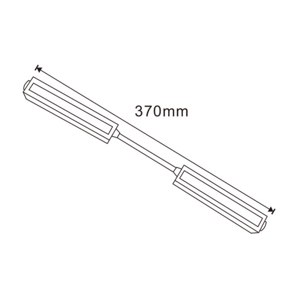 Double connexion pour rail magnétique Série 16mm Blanc - Ledme - LM3581 – Image 2