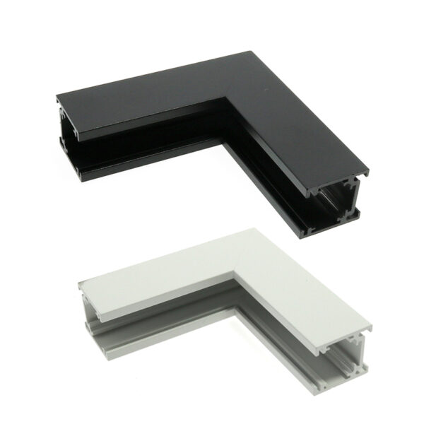 Union Verticale en L pour Rail Magnétique Série 16mm Noir - Ledme - LM3592