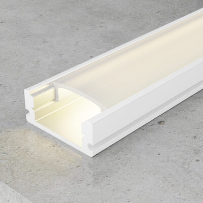 Profilé Aluminium Laqué Blanc Sid - 2 mètres Blanc - Ledme - LM3702