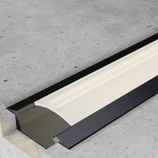 Profilé Sub aluminium Laqué Noir - 2 mètres Noir - Ledme - LM3706