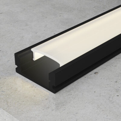 Profilé aluminium Sid Laqué Noir - 2 mètres Noir - Ledme - LM3708