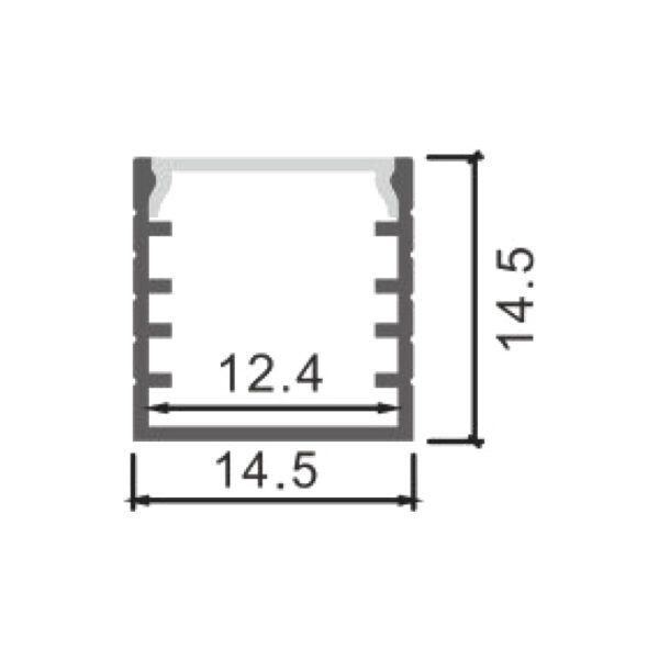 Profilé aluminium Jesf - 2 mètres Aluminium - Ledme - LM3709 – Image 2