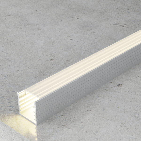 Profilé aluminium Jesf - 2 mètres Aluminium - Ledme - LM3709