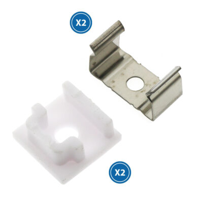 Pack 2 Chevilles et 2 agrafes pour Profil LM3709 - Ledme - LM3709A