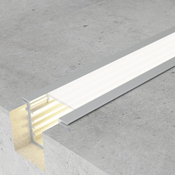 Profilé aluminium tued - 2 mètres Aluminium - Ledme - LM3711