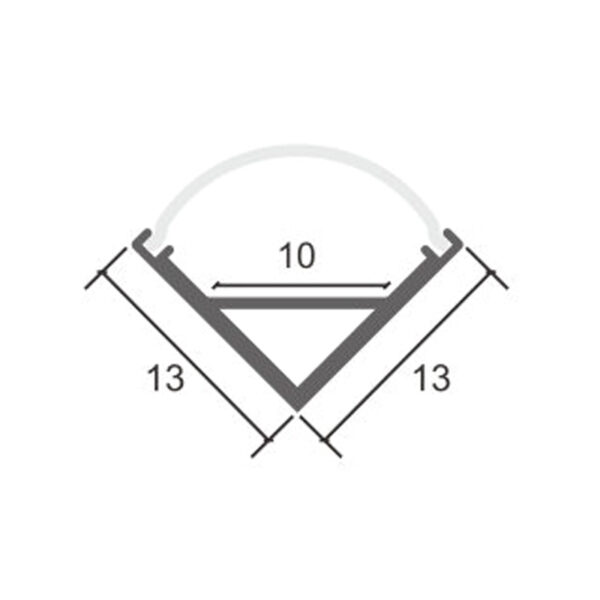 Profilé d'angle en aluminium L - 2 mètres Aluminium - Ledme - LM3713 – Image 2