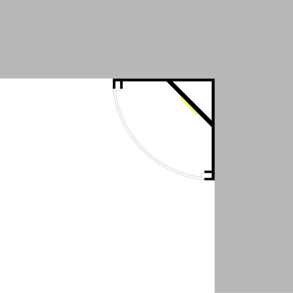 Profilé d'angle aluminium L Laqué Blanc - 2 mètres Blanc - Ledme - LM3742 – Image 3