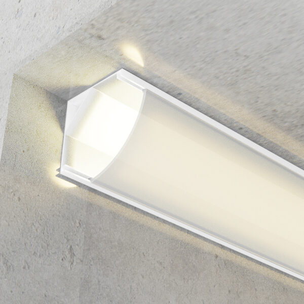 Profilé d'angle aluminium L Laqué Blanc - 2 mètres Blanc - Ledme - LM3742